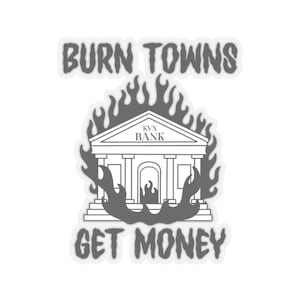 Brennende Städte get Geld Kristen Applebees Dimension 20 Fantasy High Sophomore Jahr Brennan Lee Muligan Anarchy Burning Bank Sticker