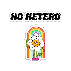 No Hetero Gay Stickers for Homosexuals Gay Pride Gays Only Sticker