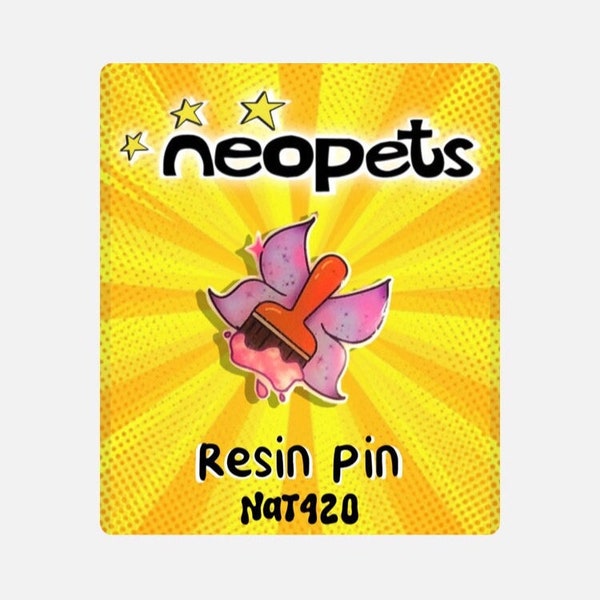Neopets Fairy Paintbrush Nostalgia 90s Kid Resin Pin