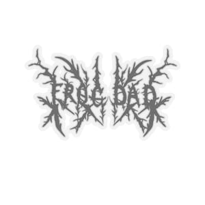 Groda pappa metalllogotyp klistermärke