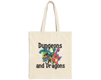 Kerkers en draken Dragontales PBS nostalgie katoenen canvas draagtas