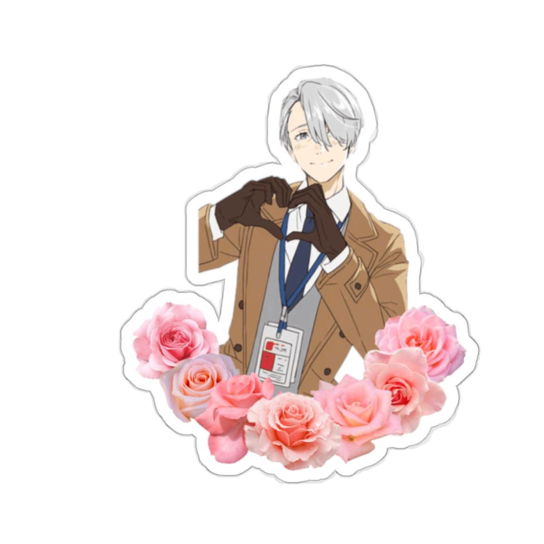 Yuurih Sticker Yuri! on Ice Victor Nikiforov Yuuri Katsuki Yaoi Boyslove BL MM Sticker ...