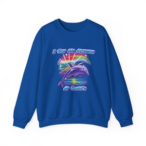 I Got My Abortion At Claire's Airbrush Dolphin Pro Choice Retro Airbrush Crewneck Sweatshirt image 9