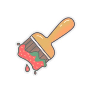 Neopets Faerie Paint Brush Fairy Strawberry Brush Y2K Millenial Nostalgia Sticker