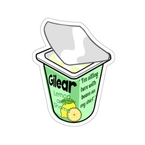 Gilear Faeth Lemon Joghurtbecher Dimension 20 Fantasy High Beans Brennan Lee Mulligan Sticker