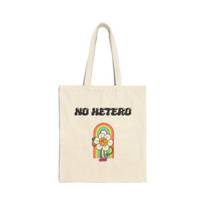 No Hetero Gay Pride Cotton Canvas Tote Bag