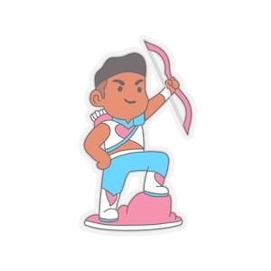 Trans Pride Bow Miniatuur Battle Mini Shera Sticker