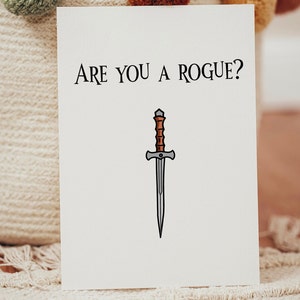 Dnd Pickup Lines Are You A Rogue You Stole My Heart Valentinstagskarte