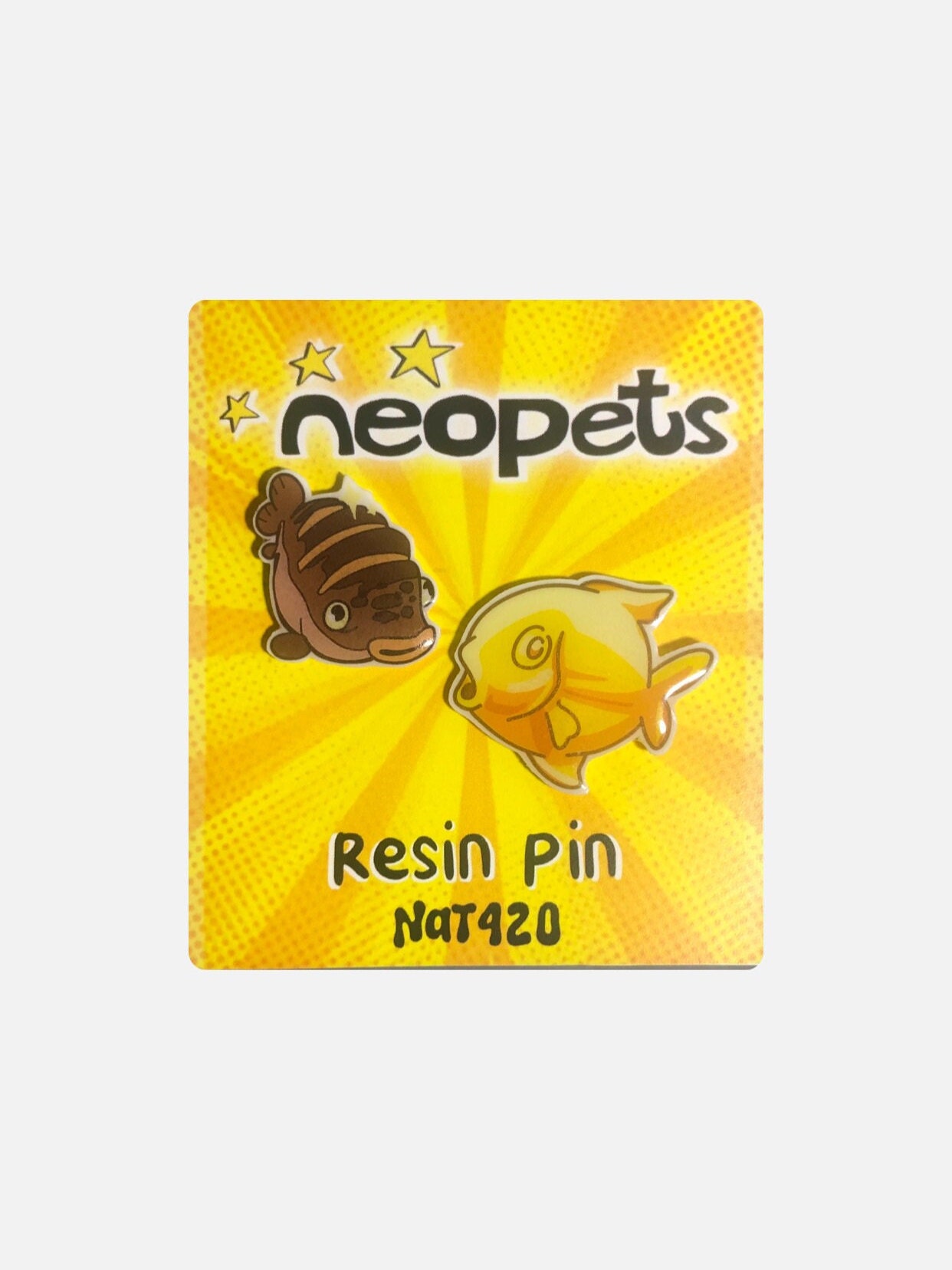 Bread and Butter Neopets Breadfish and Butterfish Resin Pin Set