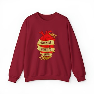 Open Your Heart To Chaos Jester Lavorre and Nott Critical Role Mathew Mercer Laura Bailey Crewneck Sweatshirt
