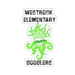 Westrock Elementary Doodlers Soccer Logo Dungeons and Daddies Dnd Sticker