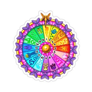 Neopets Wheel Of Excitement Fairieland Game Nostalgia Sticker