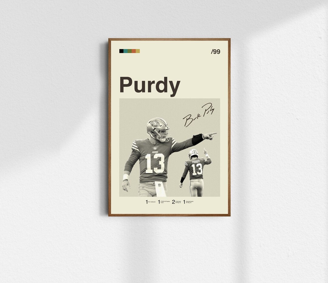 Brock Purdy Poster San Francisco 49ers Poster NFL Poster Etsy