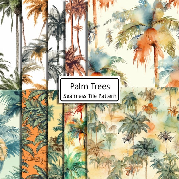 Palm Tree Tile Background