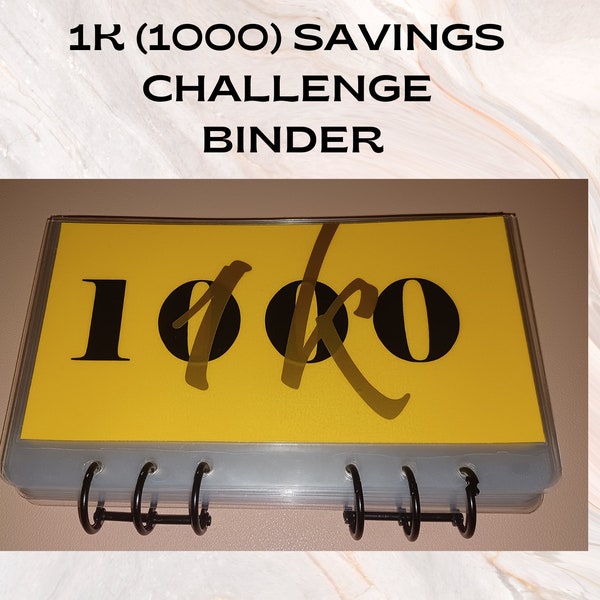 1k Savings Challenge Binder | Save 1000 | Budget Envelopes | Money Envelope System