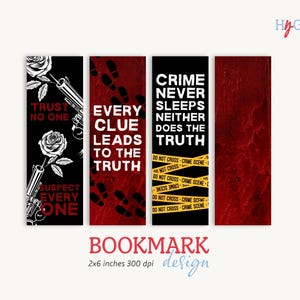 Thriller Book Reader Bookmarks - Thriller Era, Printable Bookmarks, Bookish Merch, True Crime Era, Book Lovers Gift, Psychological Thriller