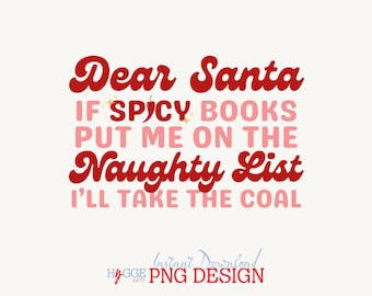 Lista de libros traviesos PNG - Diseño navideño de libros (Descarga digital)