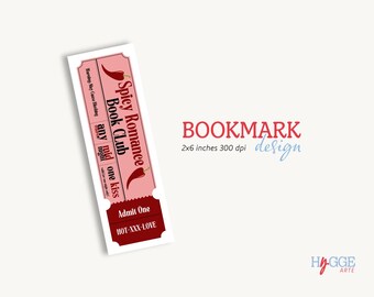 Marcador de Livro para Clube de Leitura de Romance Picante – Rastreador de Leitura Imprimível (PNG)