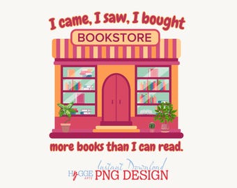 Buchhandlung PNG, Buchliebhaber Design (Digitaler Download)