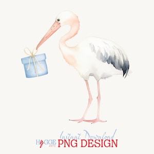 コウノトリ ブルー ベビーシャワー PNG クリップアート - 男の子の昇華デザイン、性別発表、ベビーパーティー招待状 png、個人および商業使用
