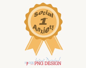 Social Anxiety Medal PNG, Mental Health Design (Commercial Use)