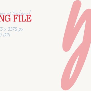 May include: A pink handwritten letter "y" on a white background.