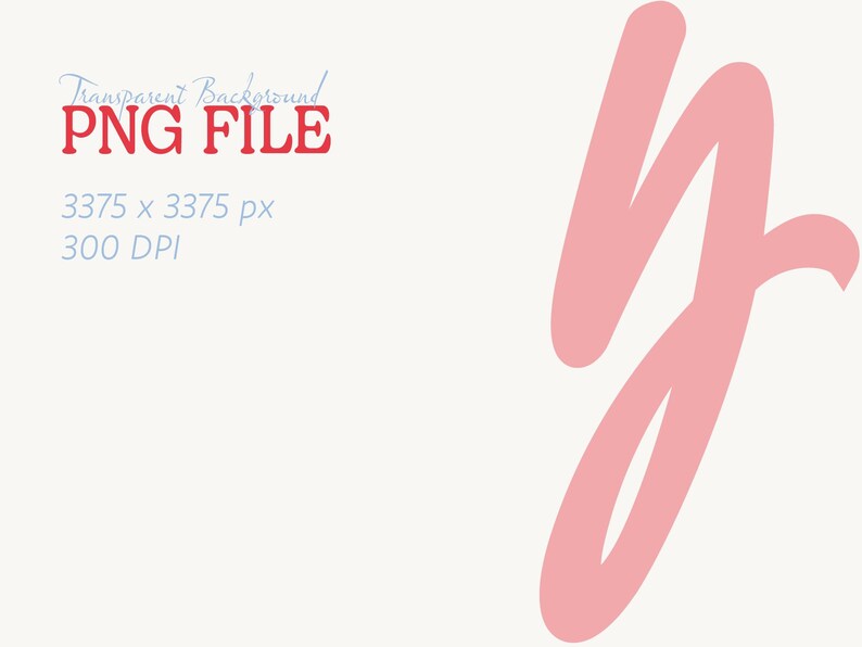 May include: A pink handwritten letter "y" on a white background.