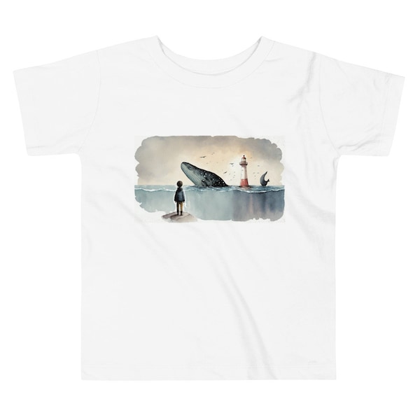 Toddler Short Sleeve T-Shirt - Leon and the Whale Lighthouse