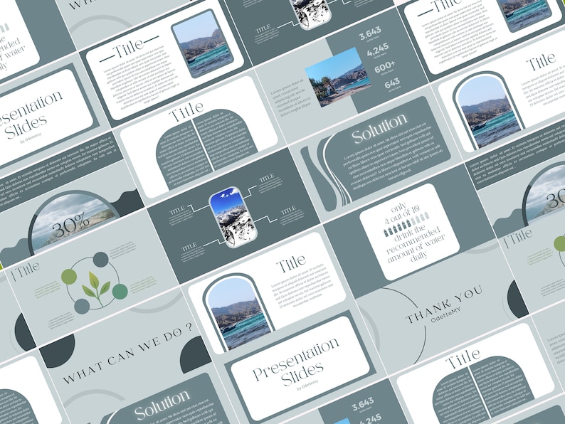 Bluf Slide Layout Presentation Slides Template Canva Blue Presentation Blue Minimalist ...