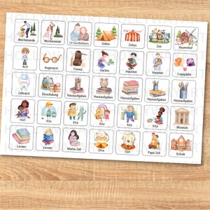Gedruckte Aktivitätskarten für Wochenplan A4 A3 Montessori-Planer Karten für Kinder Autismus Bildkarten Routinekarten Klettpunkte image 7