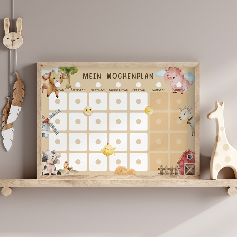 Kinder Wochenplaner PDF Zum Ausdrucken, Personalisierbar Kinderkalender