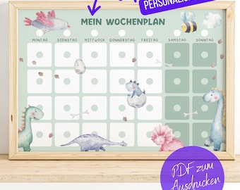 Montessori Wochenplan Kinder PDF: Tagesablauf, Routineplan, Haushaltsplan, Alltag, Schulvorbereitung - Sofort Download zum Ausdrucken-DINO