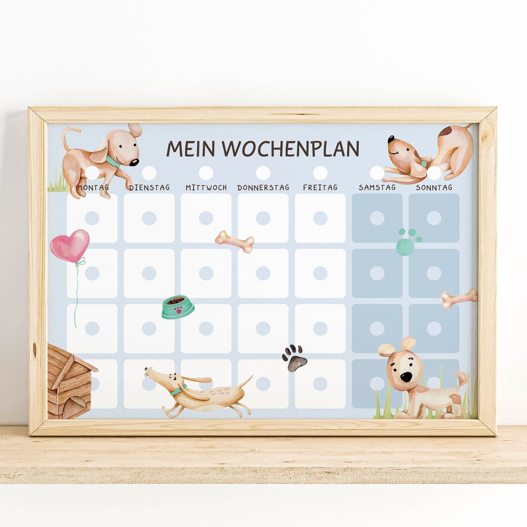 Kinder Wochenplaner PDF Zum Ausdrucken, Personalisierbar Kinderkalender