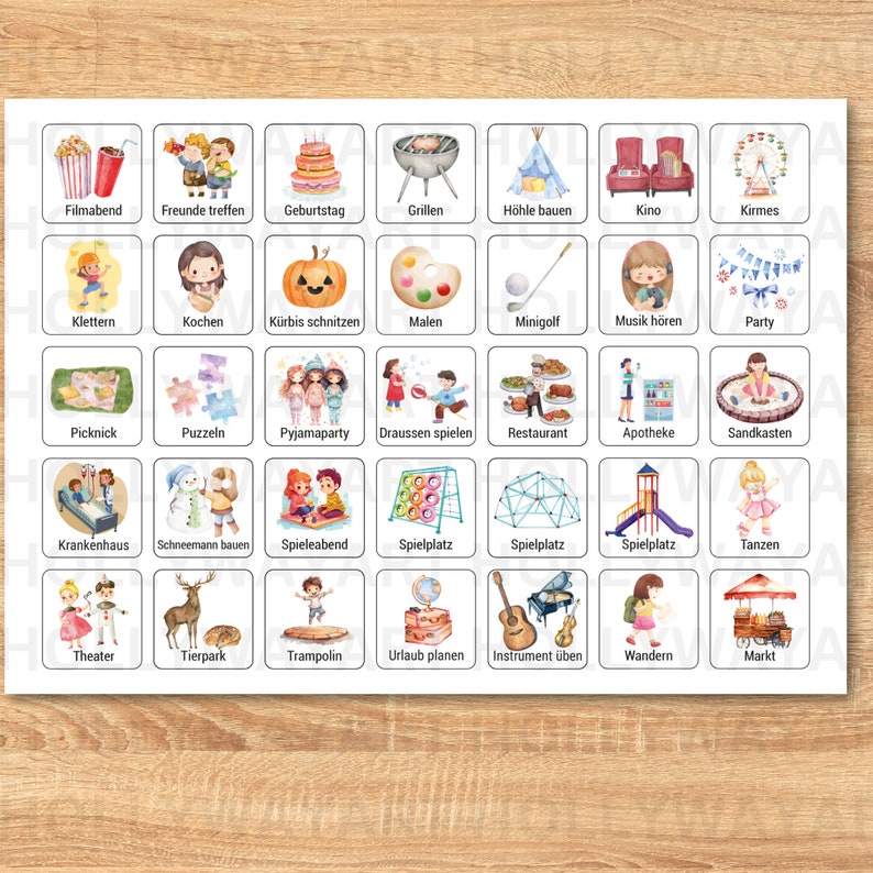 Gedruckte Aktivitätskarten für Wochenplan A4 A3 Montessori-Planer Karten für Kinder Autismus Bildkarten Routinekarten Klettpunkte image 6