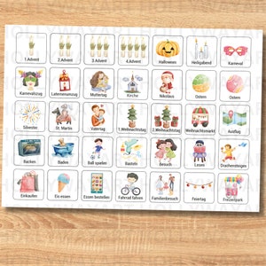 Gedruckte Aktivitätskarten für Wochenplan A4 A3 Montessori-Planer Karten für Kinder Autismus Bildkarten Routinekarten Klettpunkte image 5