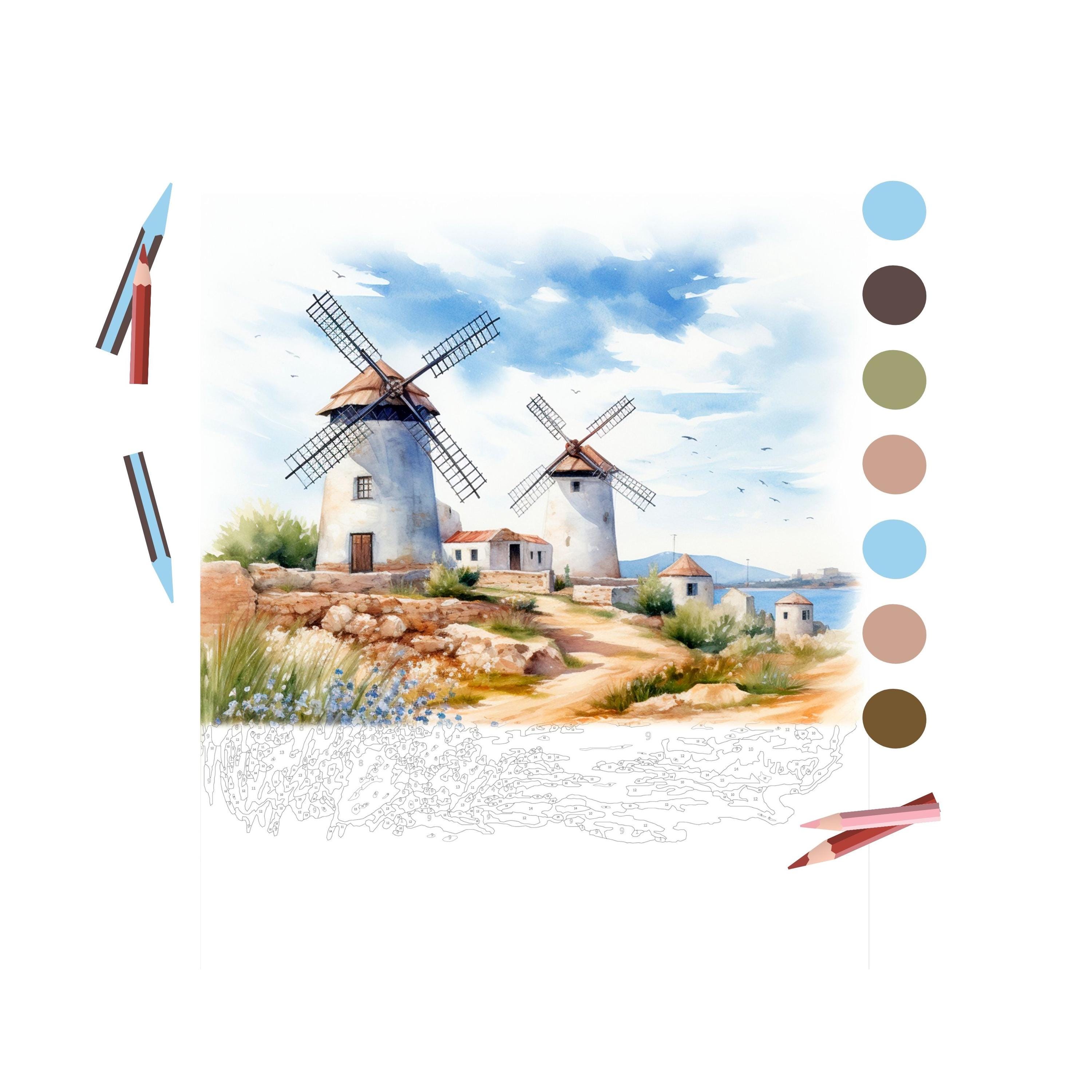 Color by Number for Adult, Paint by Number Printable,provence