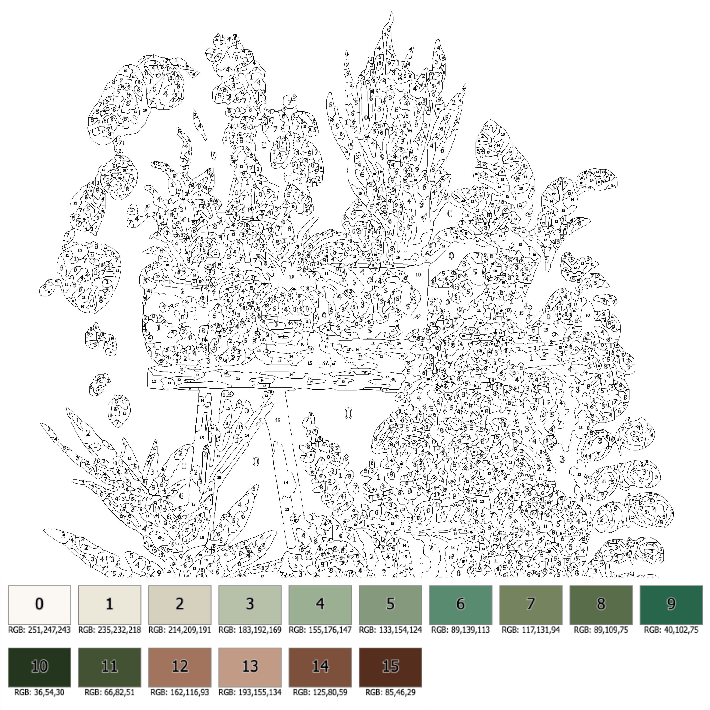 Color by Number for Adult Paint by Number Printablehome - Etsy