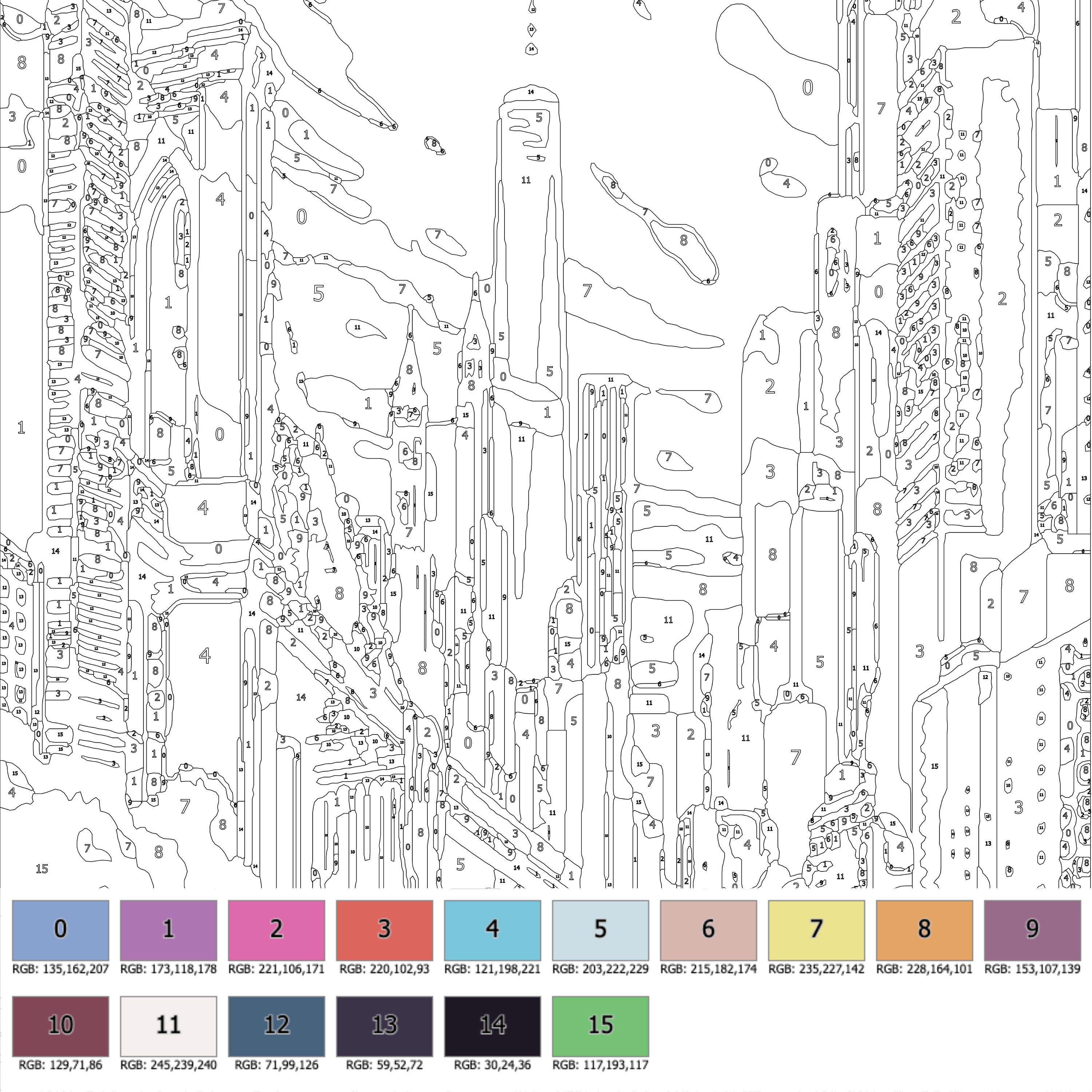 Color by Number for Adult, Paint by Number Printable,new York City ...