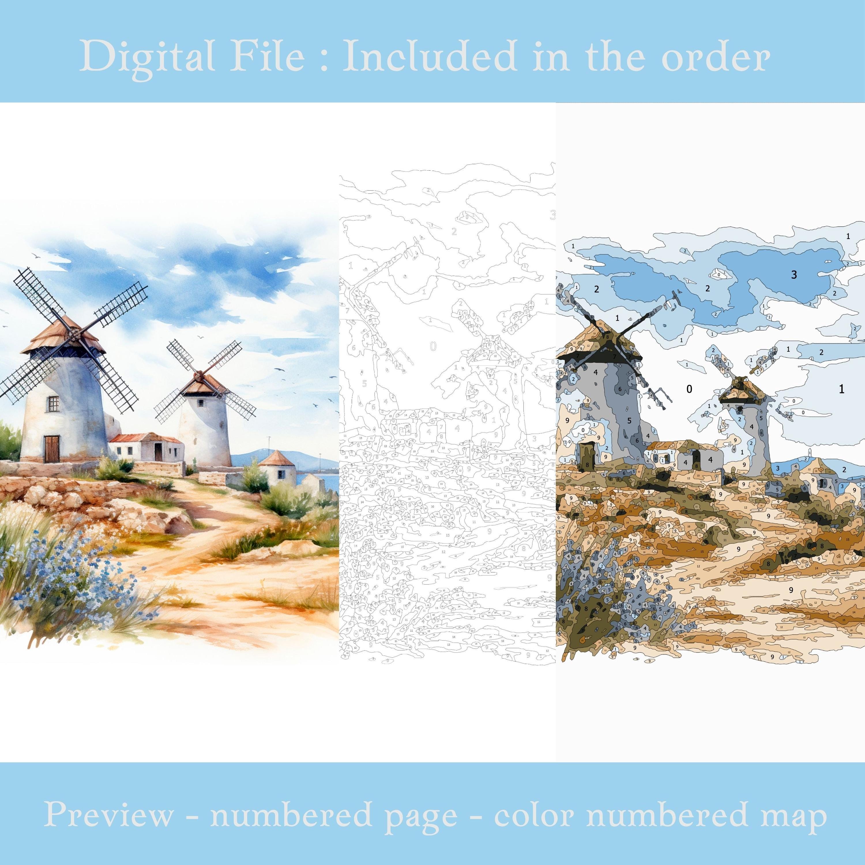 Color by Number for Adult, Paint by Number Printable,provence