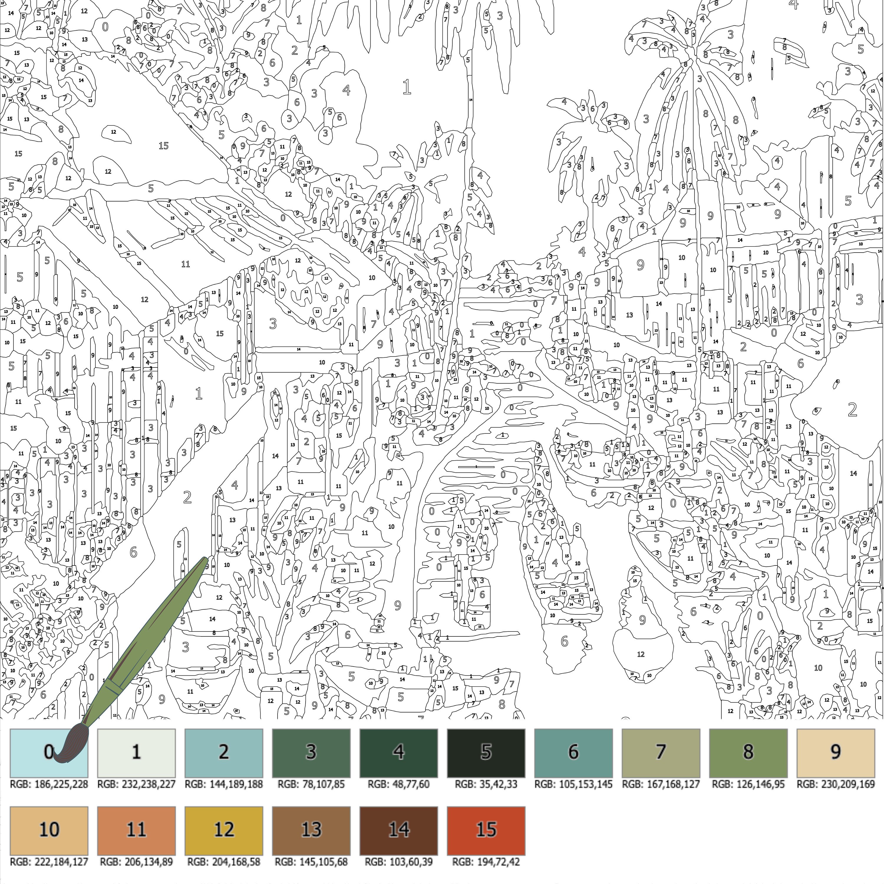 Color by Number for Adult, Paint by Number Printable,travel City in ...