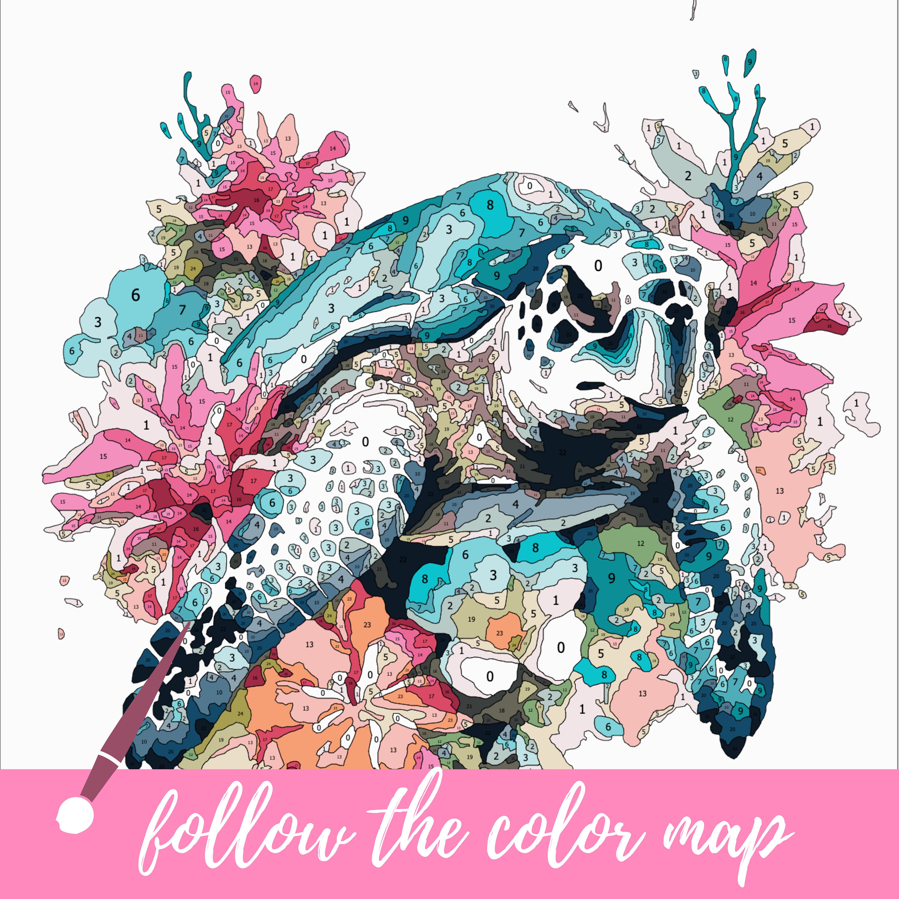 Color by Number for Adult, Paint by Number Printable, Sea