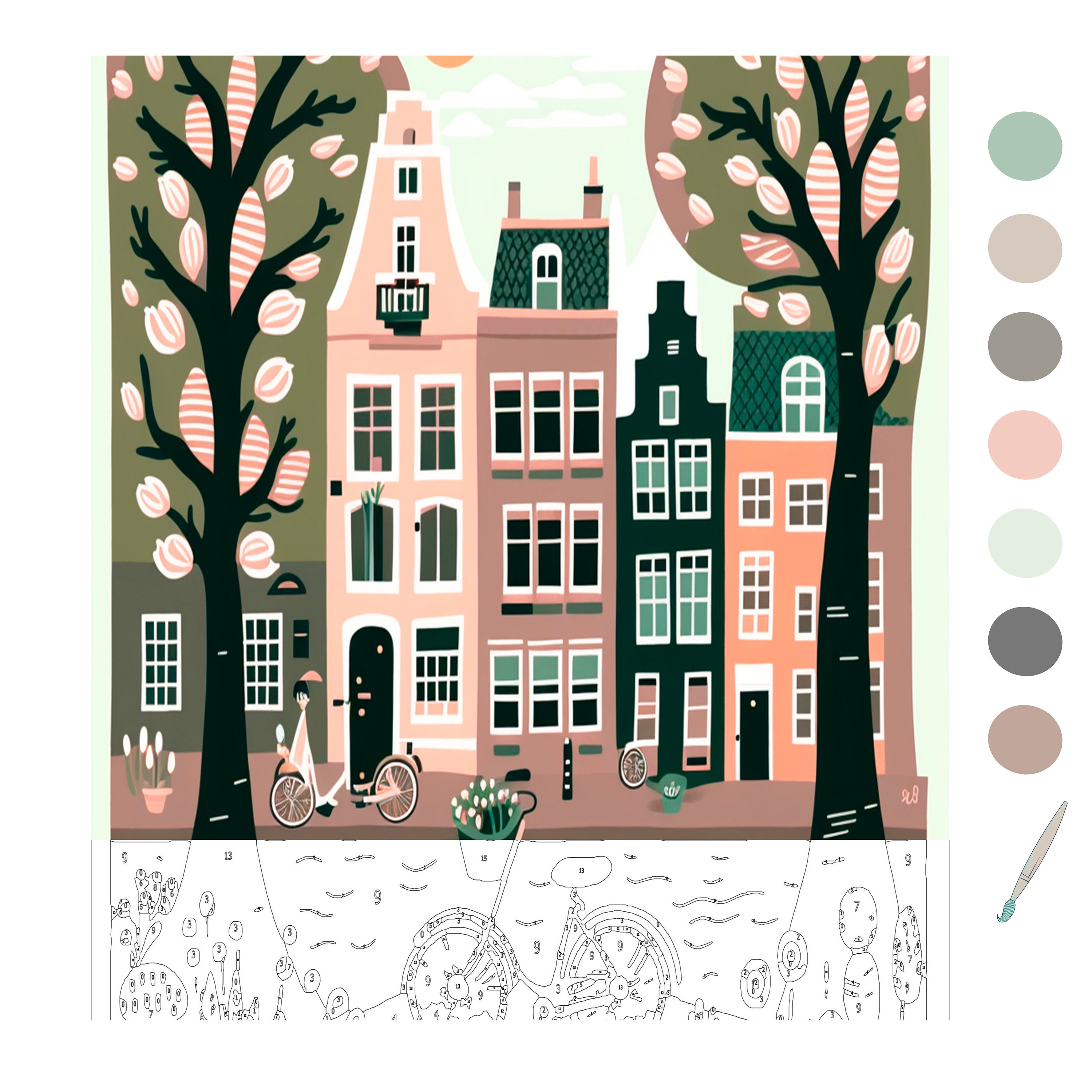 Color by Number for Adult,paint by Number Printable, City Travel ...