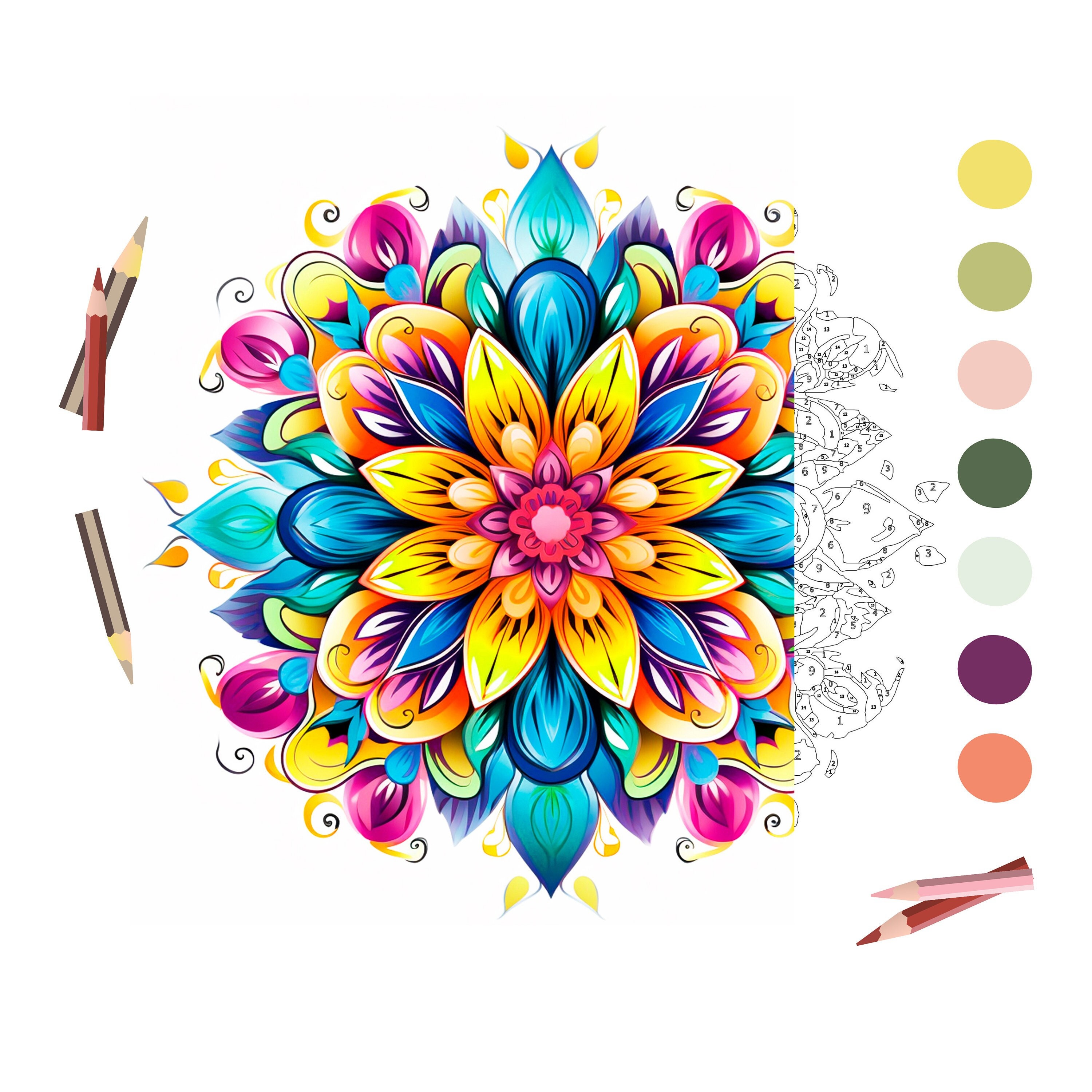 ABEUTY Malen Nach Zahlen Für Erwachsene – Blumen & Obst Motiv, 40,6x50,8 Cm, Inkl. Farben, Pinsel & Holzrahmen