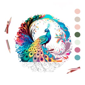 Color por número para adultos, Mandala Animal, Pintura por número imprimible, por Jo Milton Studio, Descarga digital de páginas, Libro detallado avanzado/ 121