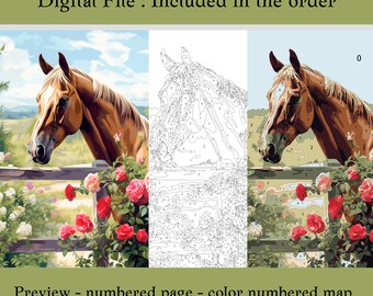 ZHXXFD Peinture Par Numero Adulte Cheval Au Galop 40X50 Enfant Toile