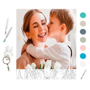 Custom Your Photo in a Color by Number Adult, Personalised Your Photo ...