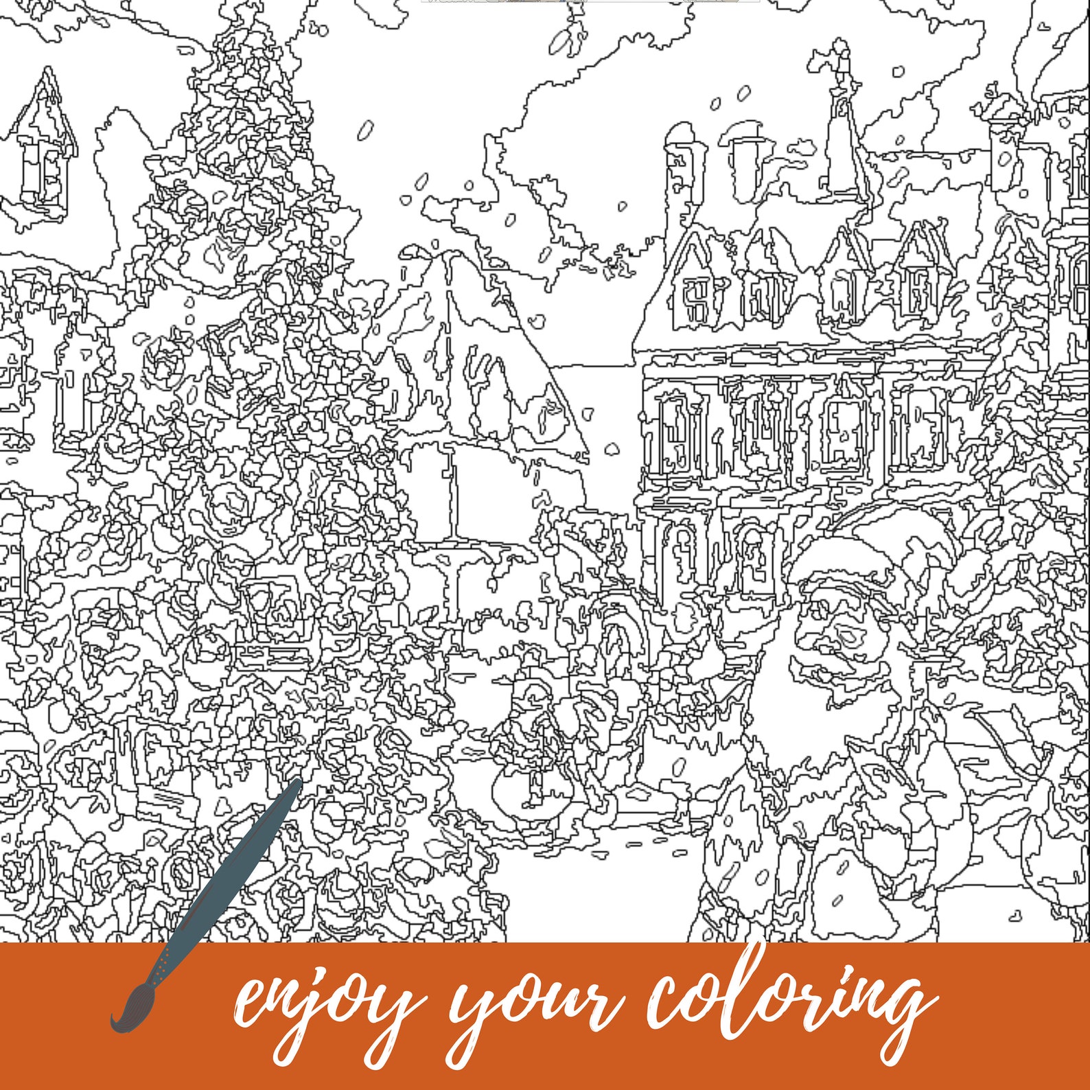 Color by Number for Adult,paint by Number Printable,christmas Santa