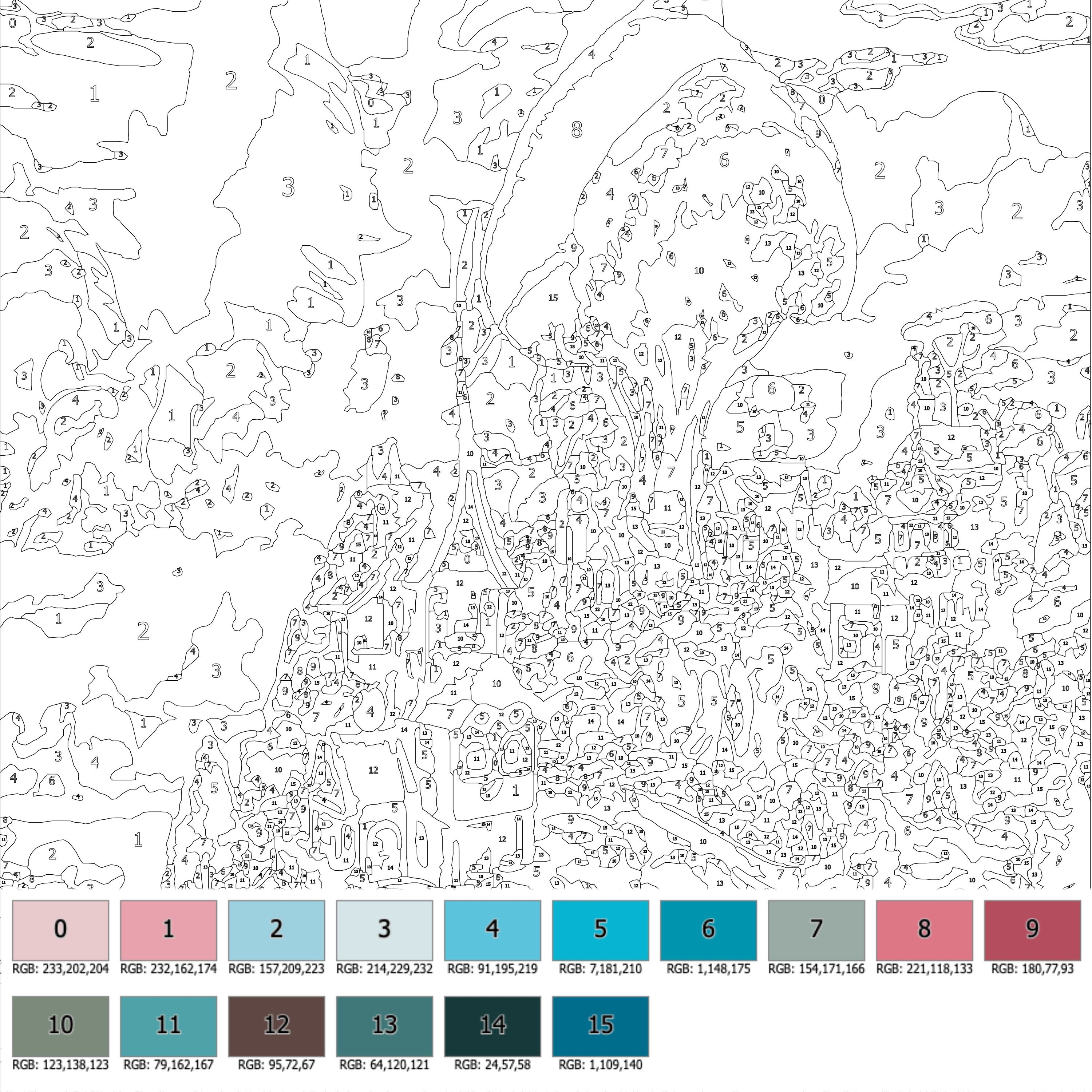 Color by Number for Adultpaint by Number Printableenchanted - Etsy