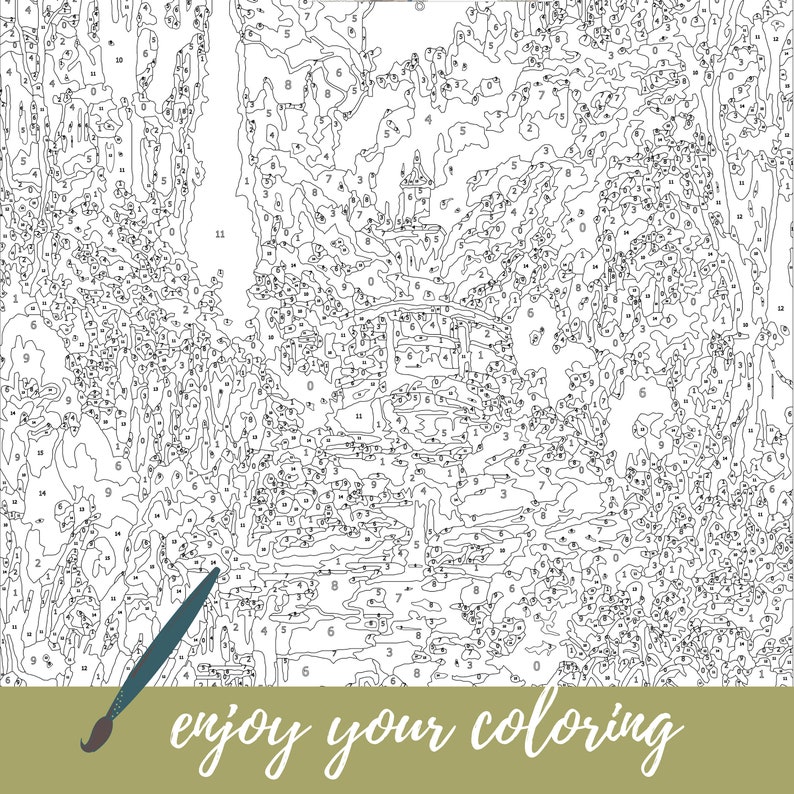 Color by Number forPaint by Number Printable Etsy Color by Number forPaint by Number Printable Etsy