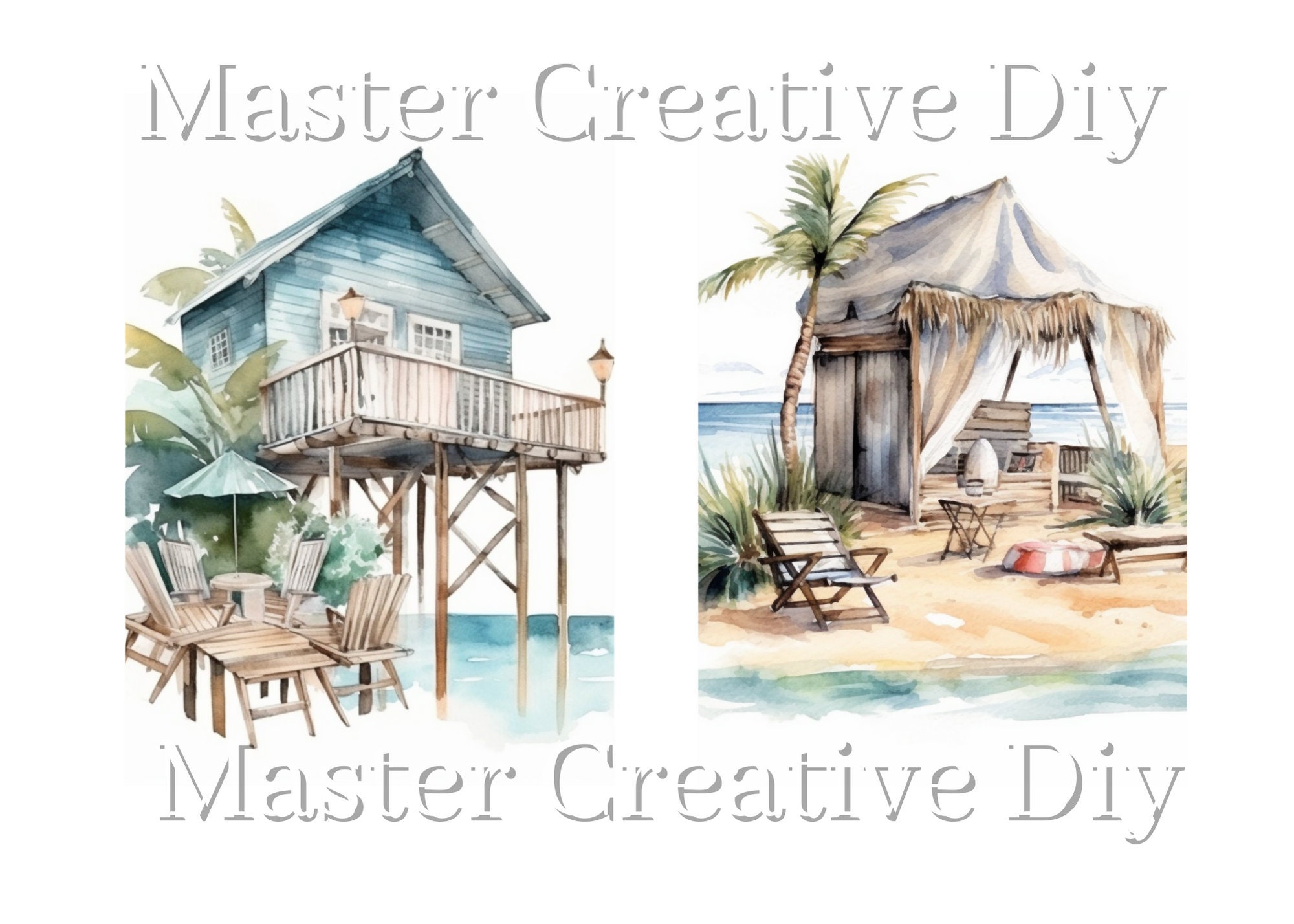 50 Beach House Coloring Book Adults Coloring Pages Instant - Etsy